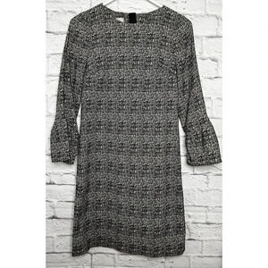 Hobbs London Black Cream Shift Dress size 2.